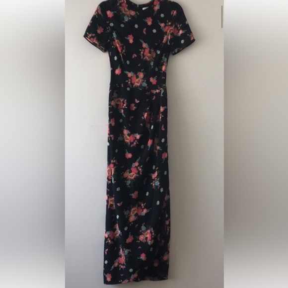 New Rebecca de Ravenel wrap-effect floral print silk column maxi dress - Picture 5 of 12